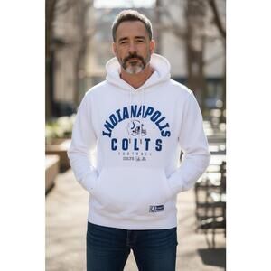 White Indianapolis Colt Hoodie Sweatshirt Size Medium‎ NWT